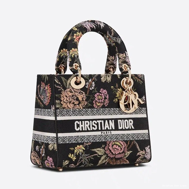 Cheap Bag Medium Canvass Botanique Black D-lite Lady Motif Jardin 0806 Luxury